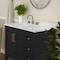 Flash Furniture Vega 36-in. Vanity w/Sink, Storage Cabinet w/Soft Close Doors, Open Shelf and 3 Drawers, Black/Gold FS-VEGA36-KD-BK-GLD-GG - alternate 10